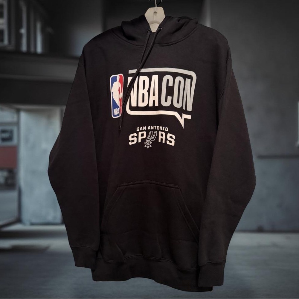 NWT NBA Official San Antonio Spurs Soft Hoodie Sweatshirt Black Size M